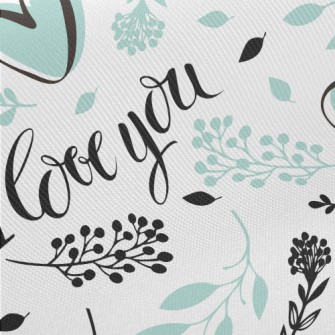 Yuanqi I Love You Heart Midweight Cotton Poplin