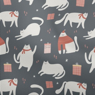 Christmas White Cat And Gifts Dobby