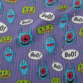 Funny And Scary Monsters Birdseye Piqué