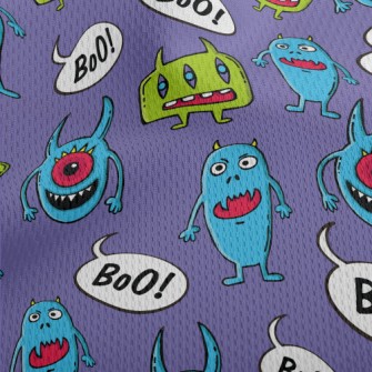 Funny And Scary Monsters Athletic Mesh Flat Back