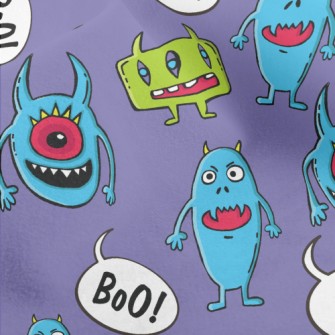 Funny And Scary Monsters Micro Fleece