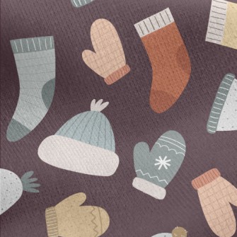 Winter Hats, Socks And Gloves Jersey Backed Fleece