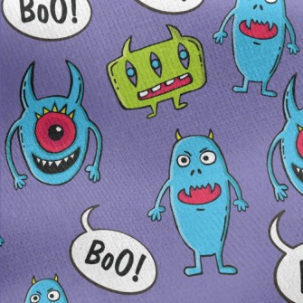 Funny And Scary Monsters Jersey Backed Fleece