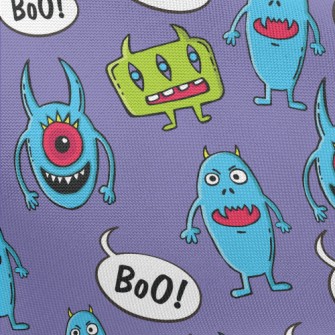 Funny And Scary Monsters Pongee