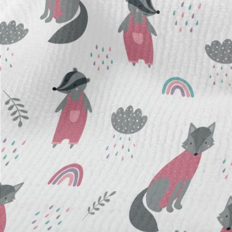 Cute Wolf And Playful Badger Terry