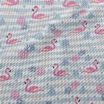 Flamingo Standing On One Leg T Birdseye Piqué