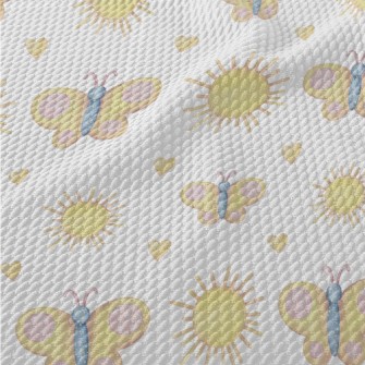 Butterfly With Circle Pattern Birdseye Piqué