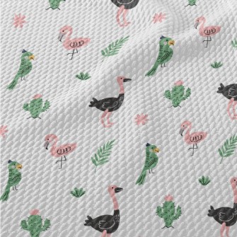 Strange Wild Birds Birdseye Piqué