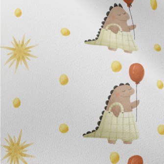 Cute Dinosaur Holding A Balloo Chiffon