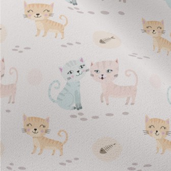 Bright Cat With Pink Ears Chiffon