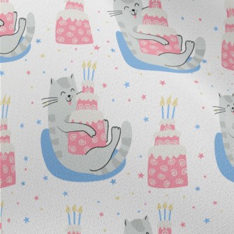 Greedy Cat Holding Cake Chiffon