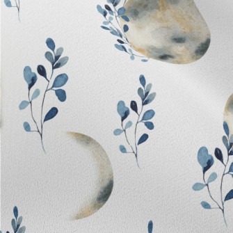 Watercolor Style Blurred Moon Chiffon