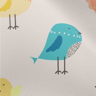 Colorful Bird Practicing Flyin Chiffon