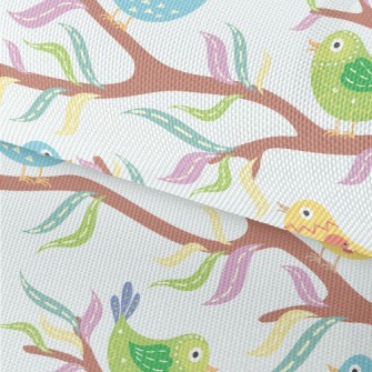 Bird Singing On A Branch Waterproof Oxford