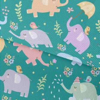 Baby Elephants Playing Casuall Waterproof Oxford