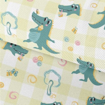 Big Eyed Crocodile Holding An  Waterproof Oxford