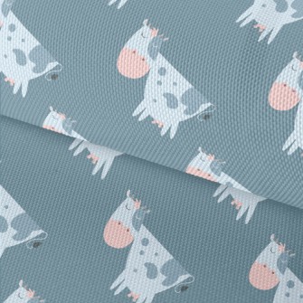 Hand Drawn Style Cow With Clos Waterproof Oxford