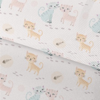 Bright Cat With Pink Ears Waterproof Oxford