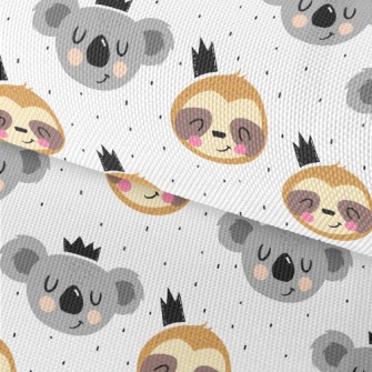 Big Heads Of Koalas And Sloths Waterproof Oxford