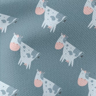 Hand Drawn Style Cow With Clos Waterproof Canvas