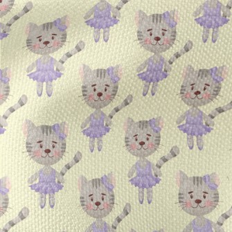 Cat In Purple Dancing Costume Waterproof Canvas