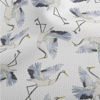 Red-crowned Cranes Spread Thei Athletic Mesh Flat Back