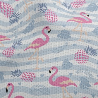 Flamingo Standing On One Leg T Athletic Mesh Flat Back