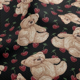 Cute Toy Teddy Bear Athletic Mesh Flat Back