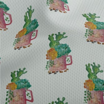 Succulent Plants Growing In Cu Athletic Mesh Flat Back