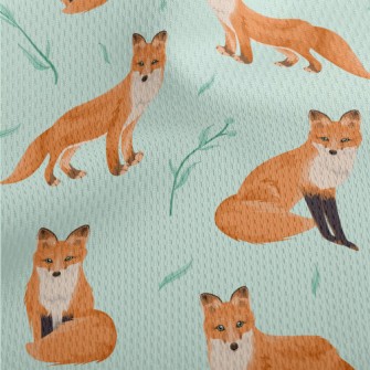 Orange Fox With Deep Eyes Athletic Mesh Flat Back