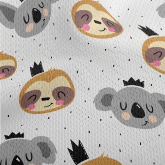 Big Heads Of Koalas And Sloths Athletic Mesh Flat Back