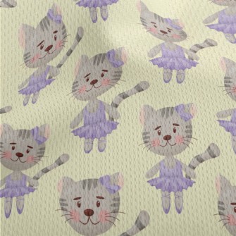 Cat In Purple Dancing Costume Athletic Mesh Flat Back