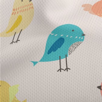 Colorful Bird Practicing Flyin Athletic Mesh Flat Back