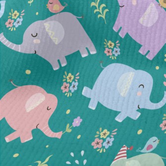 Baby Elephants Playing Casuall Terry