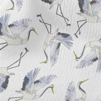 Red-crowned Cranes Spread Thei Terry