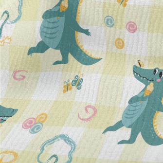 Big Eyed Crocodile Holding An  Terry