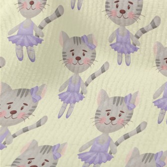 Cat In Purple Dancing Costume Terry