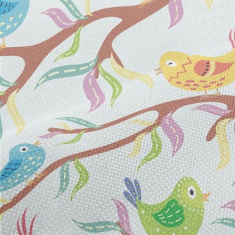 Bird Singing On A Branch Performance Linen