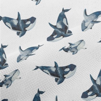 Killer Whales Swimming Freely Performance Linen