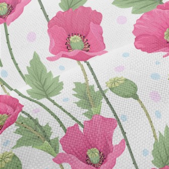 Poppies Blooming Everywhere Performance Linen