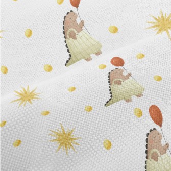 Cute Dinosaur Holding A Balloo Performance Linen