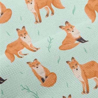 Orange Fox With Deep Eyes Performance Linen