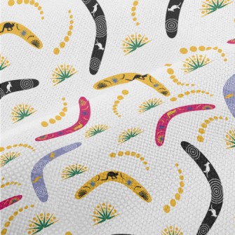 Kangaroo Image On Boomerang Performance Linen