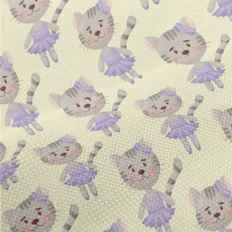 Cat In Purple Dancing Costume Performance Linen
