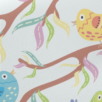 Bird Singing On A Branch Twill