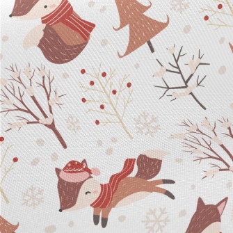 Cute Fox Dressed Up Carefully Twill