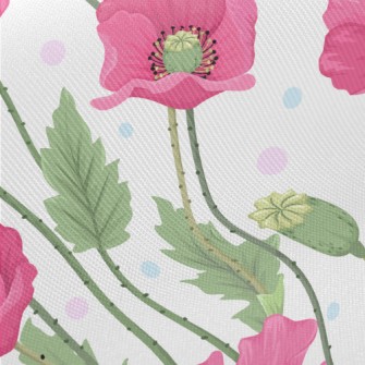 Poppies Blooming Everywhere Twill