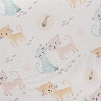 Bright Cat With Pink Ears Twill
