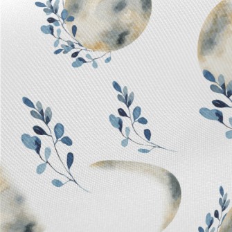 Watercolor Style Blurred Moon Twill