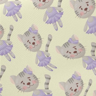Cat In Purple Dancing Costume Twill